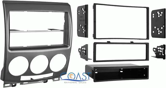 Alt view image 2 of 6 - Metra 99-7509 Single DIN/Double DIN Installation Kit for 2006-2007 Mazda 5 Vehicles (Silver)