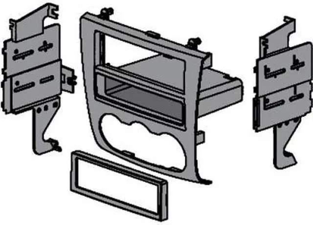 Alt view image 9 of 11 - American International 2007-2013 Nissan Single/Double DIN Black Stereo Dash Kit with Pocket