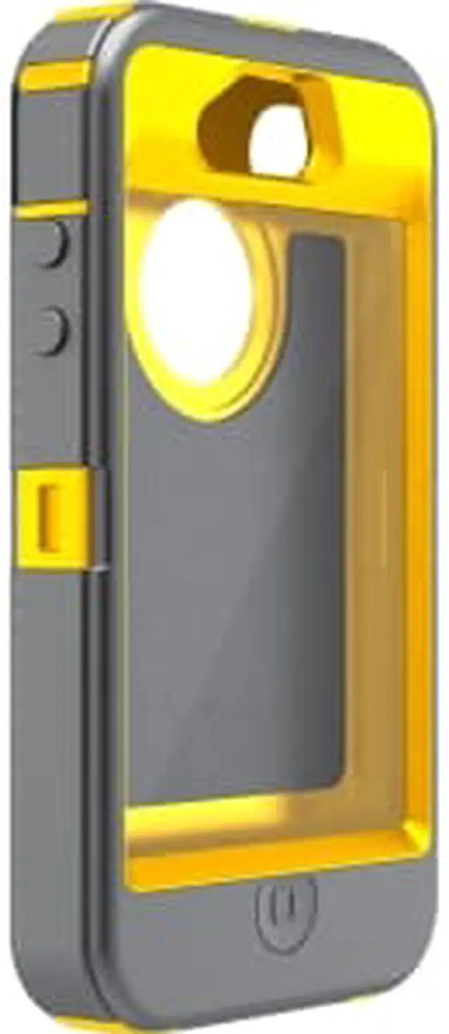 Alt view image 3 of 10 - OtterBox Defender Series f/iPhone 4/4S - Sun Yellow/Gunmetal Grey