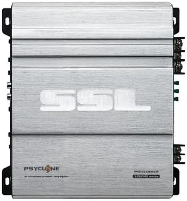 Main image of SOUND STORM PSY1000.2 Psyclone 1000-watts Full Range Class A/B 2 Channel 2-8 Ohm Stable Amplifier with Remote Subwoofer Level Control