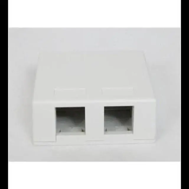 Alt view image 2 of 9 - SURFACE MOUNT BOX- 2-PORT- 25PK- WH