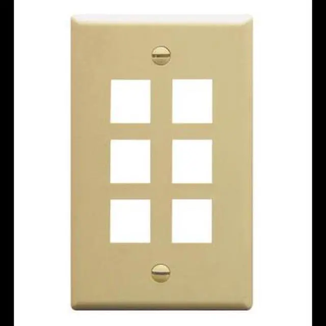 Alt view image 2 of 6 - ICC ICC-FACE-6-IV Ic107F06Iv 6Port Face Ivory