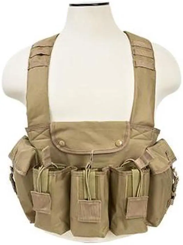 Alt view image 3 of 7 - NcSTAR Vism AK Chest Rig, Tan #CVAKCR2921T