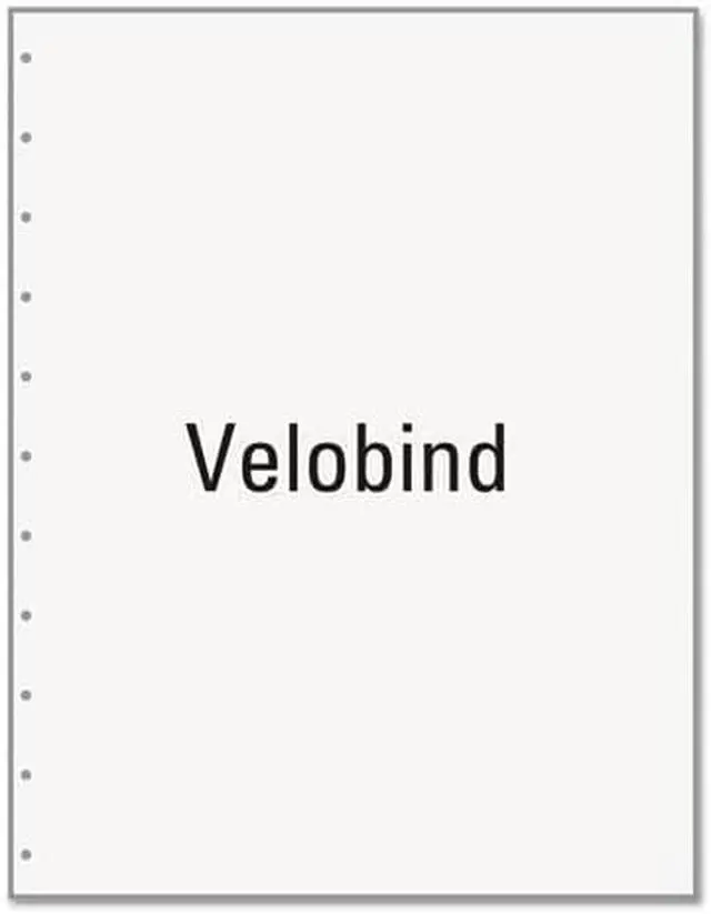 Alt view image 3 of 5 - 8-1/2'' x 11" Laser Cut Sheet, 20# White Stock, 11 Hole Velobind Punch (Carton of 2500)