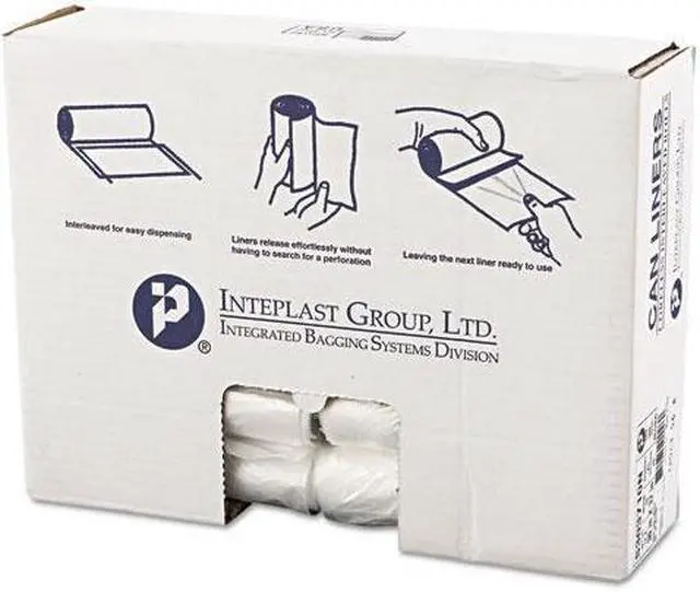 Alt view image 2 of 11 - Inteplast Group High-Density Can Liner 30 x 37 30gal 10mic Clear 25/Roll 20