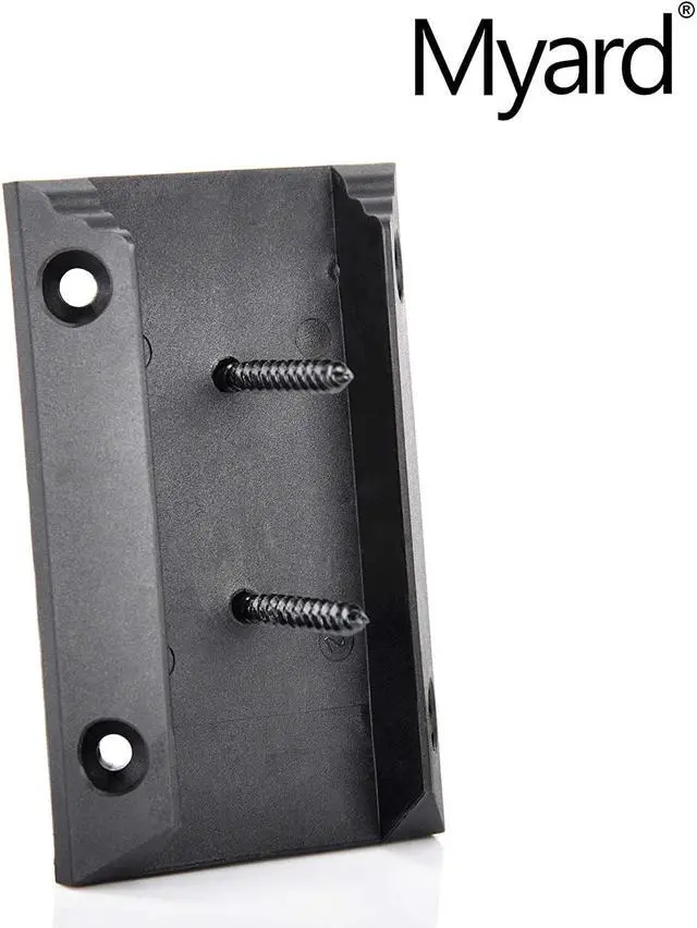 Alt view image 3 of 7 - Myard PNP111902S Inclined Stair Railing Connectors with Screws for 2X4 Inches (Actual 1.5X3.5 Inches) Inclined Stair Wood Handrail (5 Pairs, Black)
