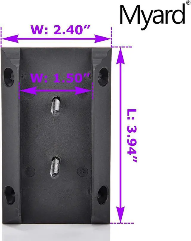 Alt view image 2 of 7 - Myard PNP111902S Inclined Stair Railing Connectors with Screws for 2X4 Inches (Actual 1.5X3.5 Inches) Inclined Stair Wood Handrail (5 Pairs, Black)