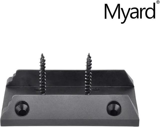Alt view image 4 of 7 - Myard PNP111902S Inclined Stair Railing Connectors with Screws for 2X4 Inches (Actual 1.5X3.5 Inches) Inclined Stair Wood Handrail (5 Pairs, Black)