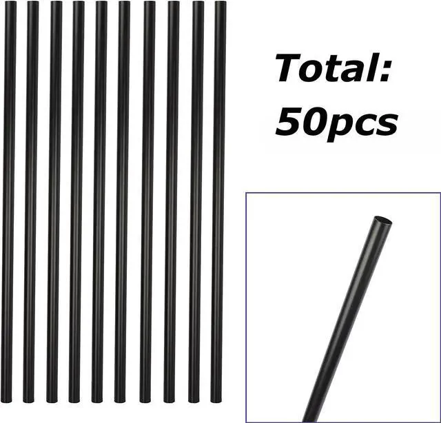 Alt view image 3 of 7 - Myard 26 Inches Classic Hollow round Iron Balusters for Deck Railing Porch (50-Pack, Matte Black)