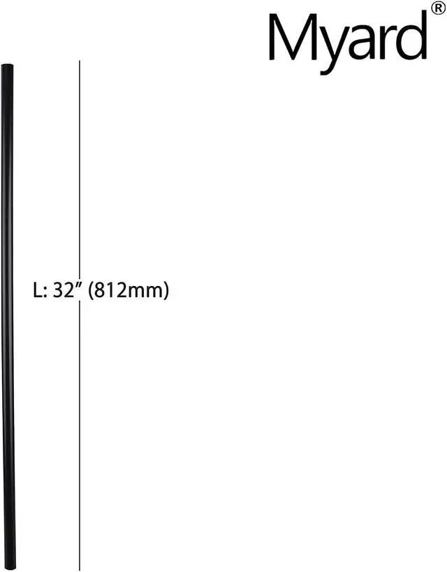 Alt view image 2 of 7 - Myard 36 Inches Classic Hollow round Iron Deck Balusters for Deck Railing Porch (25-Pack, Matte Black)