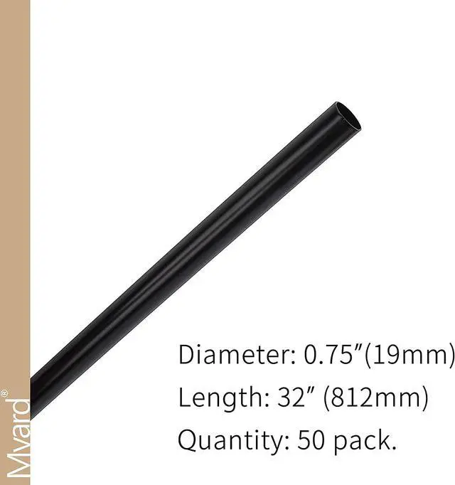 Alt view image 3 of 7 - Myard 36 Inches Classic Hollow round Iron Deck Balusters for Deck Railing Porch (25-Pack, Matte Black)