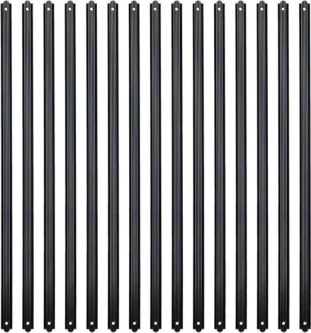 Main image of Myard 32-1/4 Inches Grooved Flat Straight Aluminum Deck Balusters with Screws for Wood Composite Facemount Deck Railing (25-Pack, Matte Black)
