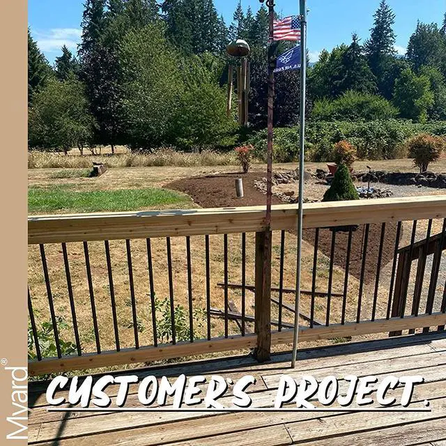 Alt view image 6 of 7 - Myard 32-1/4 Inches Grooved Flat Straight Aluminum Deck Balusters with Screws for Wood Composite Facemount Deck Railing (25-Pack, Matte Black)