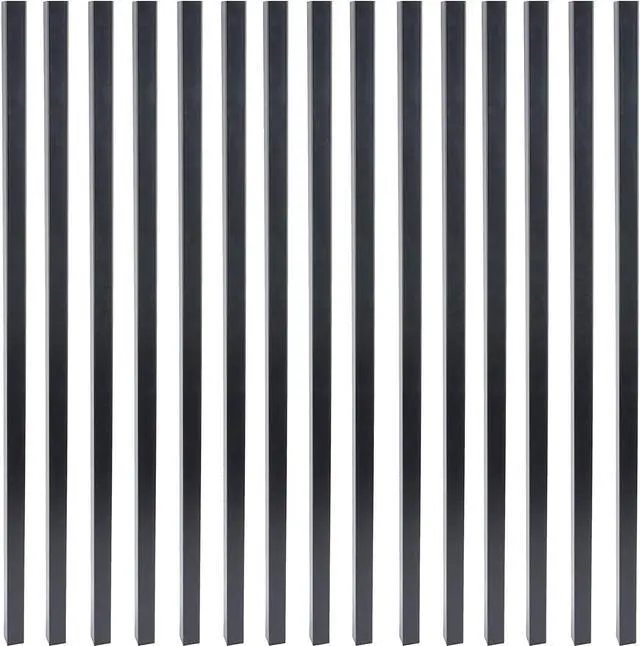 Main image of Myard 26 Inches Estate Square Aluminum Deck Balusters for Decking Railing Patio Fence, Modern Look (25-Pack, Matte Black)
