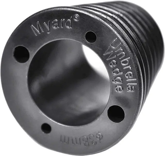 Alt view image 3 of 5 - Myard Umbrella Cone Wedge Shim for Patio Table Hole Opening or Base 1.8 to 2.4 Inch, Umbrella Pole Diameter 1-1/2" (38Mm, Black, 4 Holes)