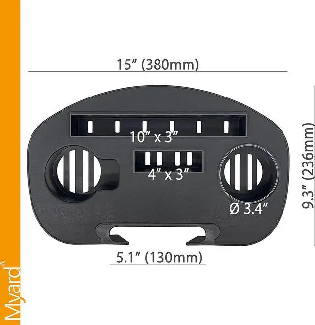 Alt view image 2 of 3 - Payandpack Cup Holder Tray, Gravity Chair Side Tray for Beach Chair, Clip-On Chair, Easy-Slide Zero Gravity Chair