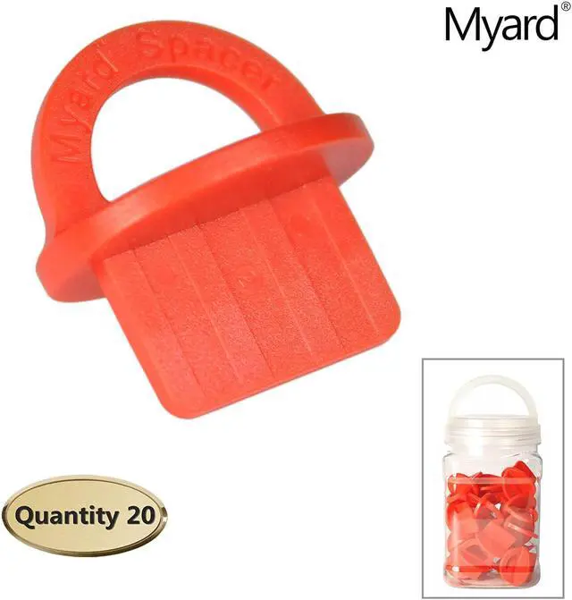 Alt view image 2 of 7 - Myard DJS3.2 1/8 Inches Deck Board Jig Spacer Rings for Pressure Treated, Composite, PVC, Plank, Hardwood Decking Tool (Red, 20-Pack)