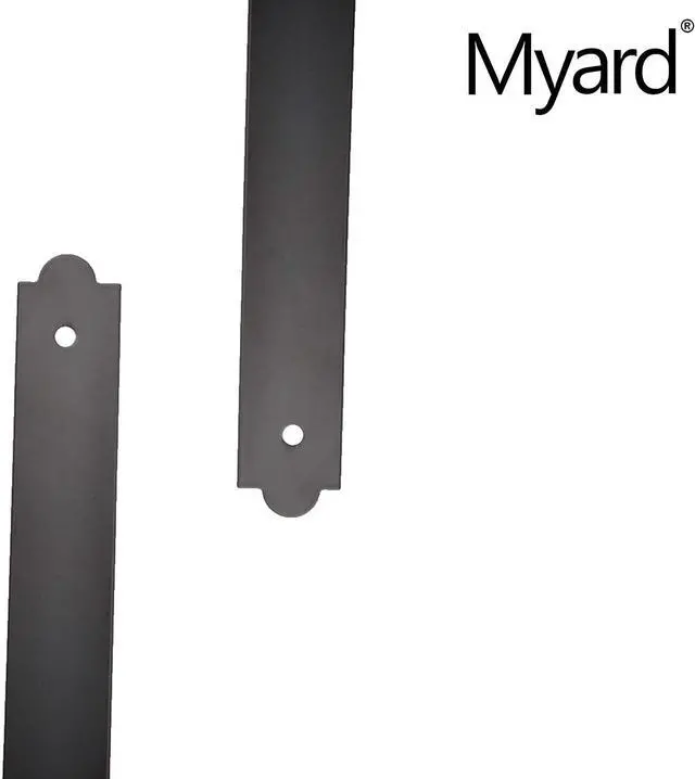 Alt view image 3 of 7 - Myard 29-1/2 Inches Heavy Duty Flat Straight Iron Deck Balusters with Screws for Wood Composite Facemount Deck Railing (25-Pack, Matte Black)