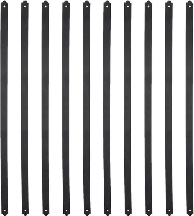 Main image of Myard 29-1/2 Inches Heavy Duty Flat Straight Iron Deck Balusters with Screws for Wood Composite Facemount Deck Railing (25-Pack, Matte Black)