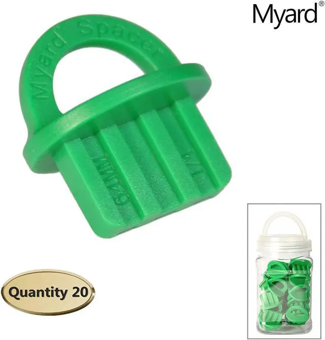 Alt view image 2 of 7 - Myard DJS6.4 1/4 Inches Deck Board Jig Spacer Rings for Pressure Treated, Composite, PVC, Plank, Hardwood Decking Tool (Green, 20-Pack)