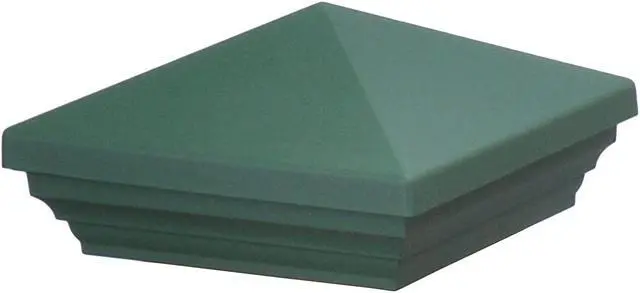 Main image of Myard PNP 115445G Screw-Free Universal Fence Pyramid Top Cap Fits Post 4 X 4 Inches (Actual Post Size 3.5 X 3.5) (Qty 20, Green)