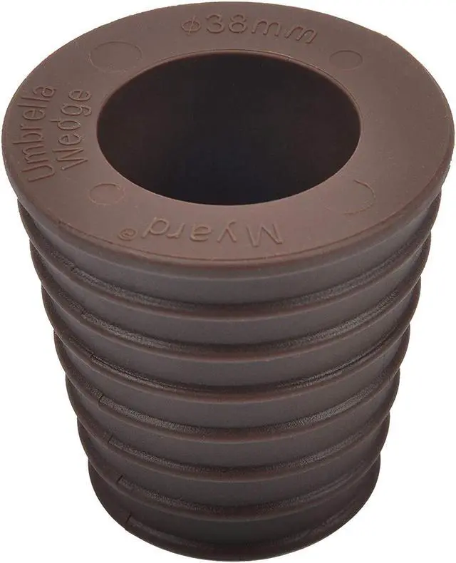Main image of Myard Umbrella Cone Wedge Shim for Patio Table Hole Opening or Base 1.8 to 2.4 Inch, Umbrella Pole Diameter 1-1/2" (38Mm, Dark Brown)