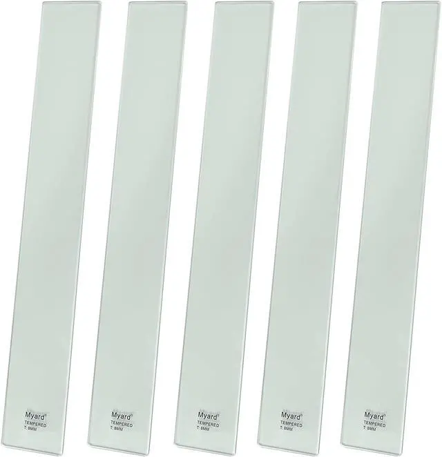 Main image of Myard Scenic Frontier Tempered Glass Balusters for Deck Patio Fence Wood or Aluminum Railing Rails (Length 29", 5-Pack)