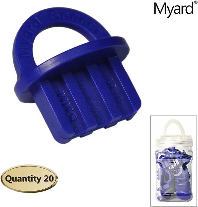 Alt view image 2 of 7 - Myard DJS8 5/16 Inches Deck Board Jig Spacer Rings for Pressure Treated, Composite, PVC, Plank, Hardwood Decking Tool (Blue, 20-Pack)