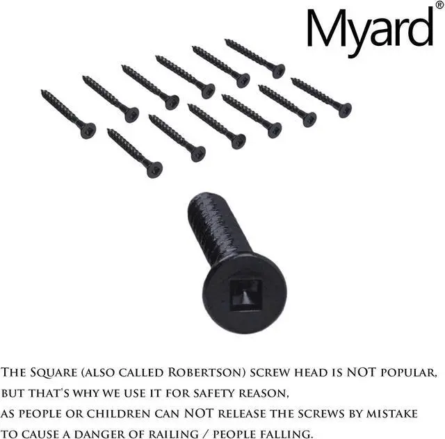 Alt view image 6 of 7 - Myard PNP111902S-R Inclined Stair Railing Connectors with Screws for 2X4 Inches (Actual 1.5X3.5 Inches) Inclined Stair Wood Handrail (2 Pcs, Red Clay)