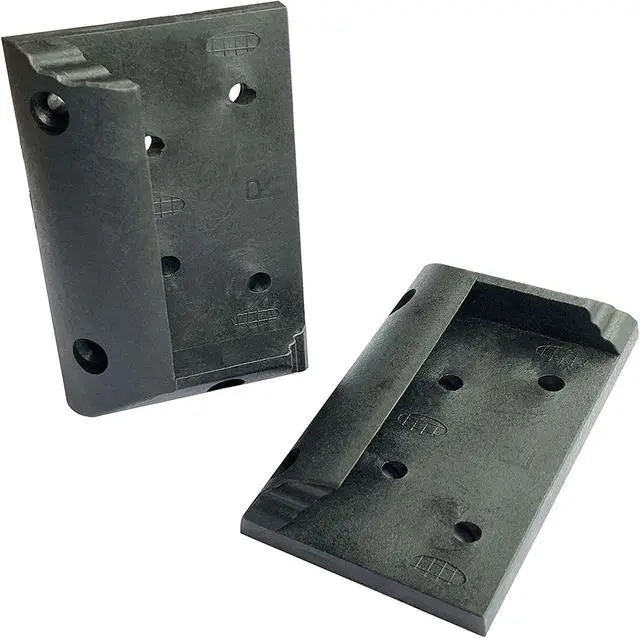 Main image of Myard PNP11145 Angled (For 30 to 60 Degree) Railing Connectors with Screws for 2X4 Inches (Actual 1.5X3.5 Inches) Inclined Stair Wood Handrail (5 Pair, Black)