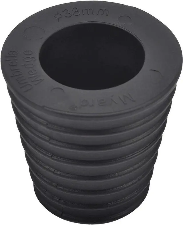 Main image of Myard Umbrella Cone Wedge Shim for Patio Table Hole Opening or Base 1.8 to 2.4 Inch, Umbrella Pole Diameter 1-1/2" (38Mm, Black)