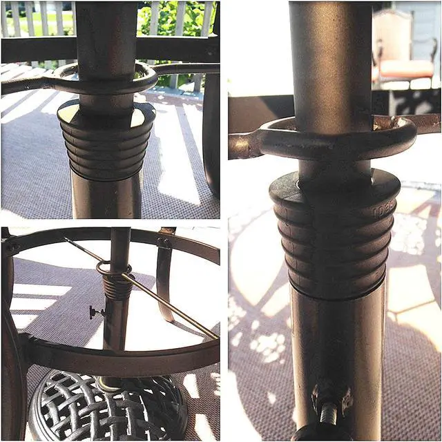 Alt view image 6 of 7 - Myard Umbrella Cone Wedge Shim for Patio Table Hole Opening or Base 1.8 to 2.4 Inch, Umbrella Pole Diameter 1-1/2" (38Mm, Black)