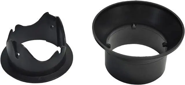Alt view image 2 of 7 - Myard Gutter Downspout Adapter/Connector Fits 6" (Schedule 40) PVC Rain Water Drain down Pipe Tubing (6", Black)