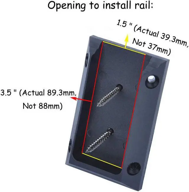 Alt view image 2 of 7 - Myard PNP111902 Deck Railing Connectors with Screws for 2X4 (Actual 1.5X3.5) Inches Stair Wood Handrail (2 Pcs, Black)