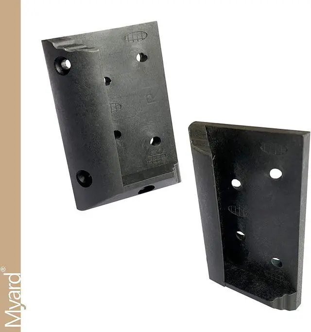Alt view image 6 of 6 - Myard PNP11145 Angled (For 30 to 60 Degree) Railing Connectors with Screws for 2X4 Inches (Actual 1.5X3.5 Inches) Inclined Stair Wood Handrail (5 Pair, Black)