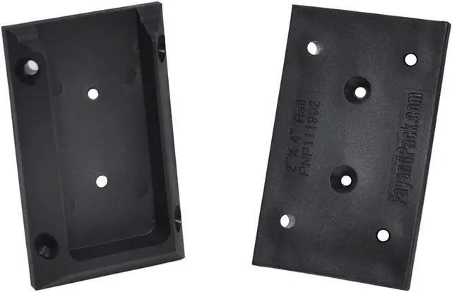 Main image of Myard PNP111902 Deck Railing Connectors with Screws for 2X4 (Actual 1.5X3.5) Inches Stair Wood Handrail (2 Pcs, Black)
