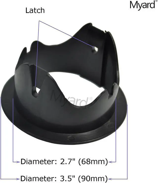Alt view image 5 of 7 - Myard Gutter Downspout Adapter/Connector Fits 6" (Schedule 40) PVC Rain Water Drain down Pipe Tubing (6", Black)