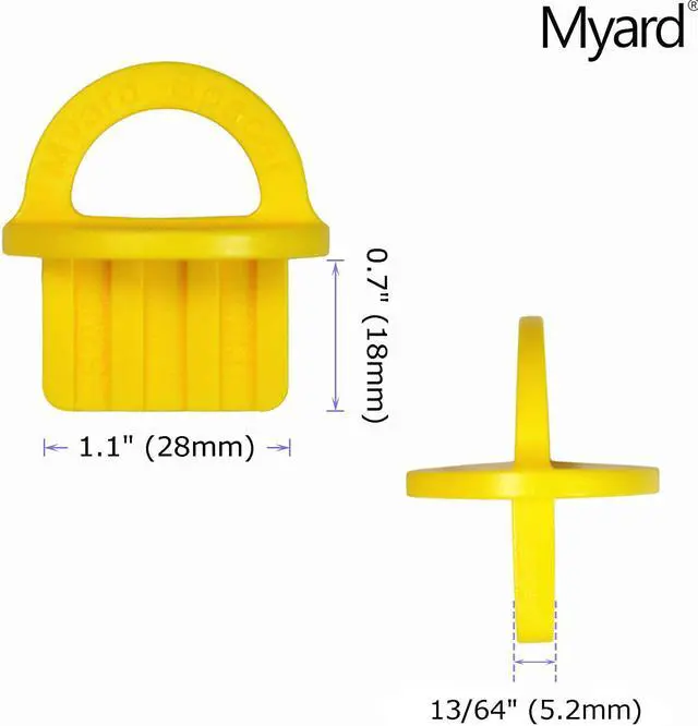 Alt view image 3 of 7 - Myard DJS5.2 13/64 Inches Deck Board Jig Spacer Rings for Pressure Treated, Composite, PVC, Plank, Hardwood Decking Tool (Yellow, 20-Pack)