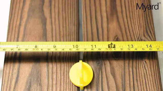 Alt view image 4 of 7 - Myard DJS5.2 13/64 Inches Deck Board Jig Spacer Rings for Pressure Treated, Composite, PVC, Plank, Hardwood Decking Tool (Yellow, 20-Pack)