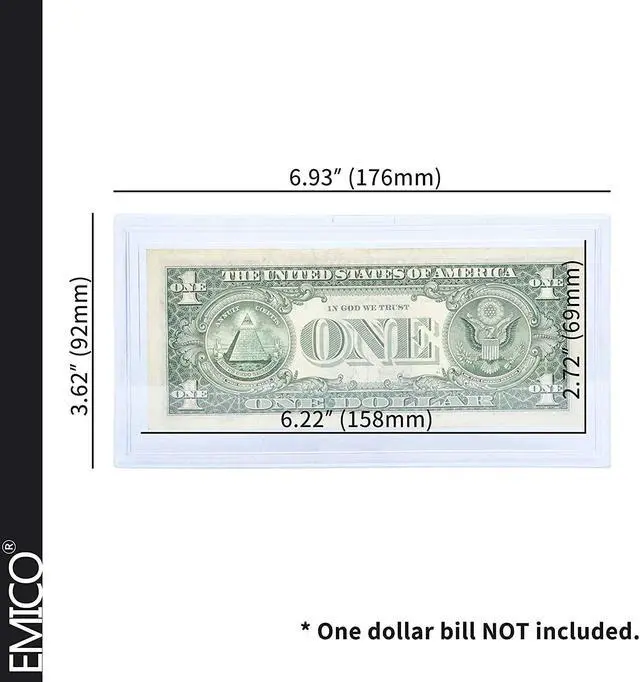 Alt view image 3 of 5 - Payandpack EMICO Deluxe Solid Currency Photo Paper Slab Holder Frame for Regular Bill Dollar