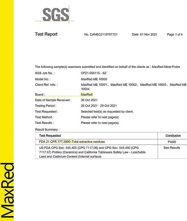 Alt view image 6 of 7 - Maxred 318601302 Meat Probe Thermometer Gauge Thermistor Replacement for Electrolux, Frigidaire, Kenmore, Sears, Samsung Range Stove, Oven, Grill, Baker, Microwave Combo