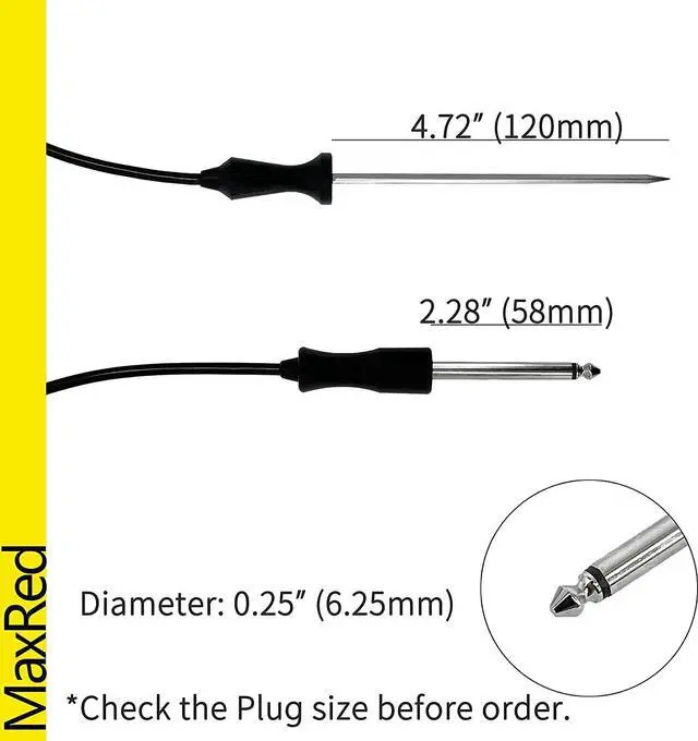 Alt view image 2 of 7 - Maxred 3150144 Meat Probe Thermometer Gauge Thermistor Replacement for Whirlpool, Sears Kenmore Maytag, Kitchenaid, Jenn-Air, Amana, Magic Chef, Admiral, Norge, Roper Range Oven, Baker, Microwave