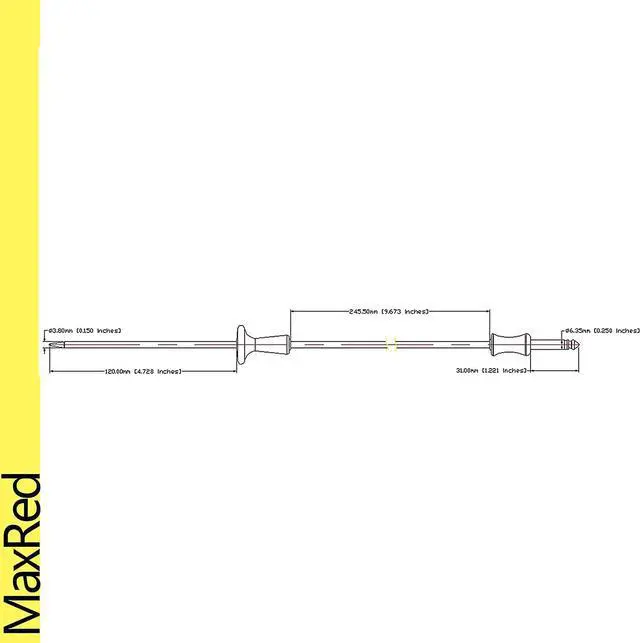 Alt view image 2 of 7 - Maxred WB20T10025 Meat Probe Thermometer Gauge Thermistor for GE (General Electric), Hotpoint, Kenmore, RCA Electric/Gas Range, Built-In Wall Oven, Baker