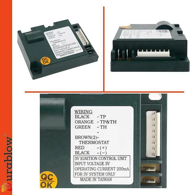 Alt view image 2 of 7 - Durablow Fireplace Electronic IPI Pilot Ignition Control Module Replacement for Dexen 593-592, GM-6KA, Hearth Home Technologies HHT 350-M