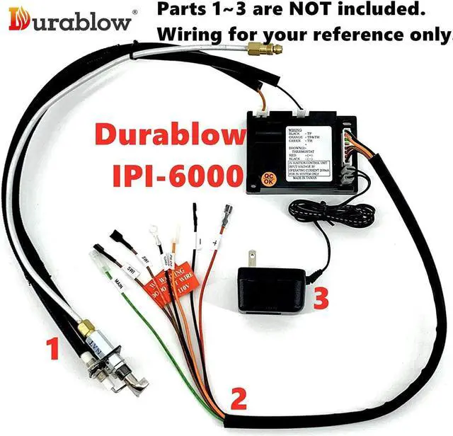 Alt view image 4 of 7 - Durablow Fireplace Electronic IPI Pilot Ignition Control Module Replacement for Dexen 593-592, GM-6KA, Hearth Home Technologies HHT 350-M