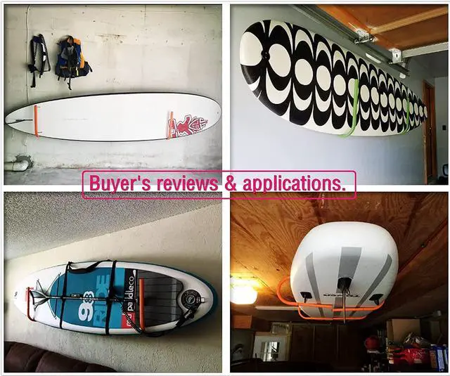 Alt view image 6 of 7 - Fitactic Metal Display Wall Rack Set for SUP Board, Surfboard, Wakeboard, Kiteboard, Snowboard, Longboards, Shortboard Storage Management.