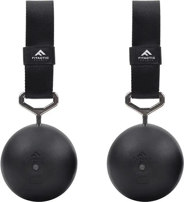 Alt view image 2 of 7 - Fitactic Rock Climbing Solid Training Cannonball Bomb Power Pull up Ball Hold Grips for Straps for Finger, Forearm, Biceps, Back Muscles
