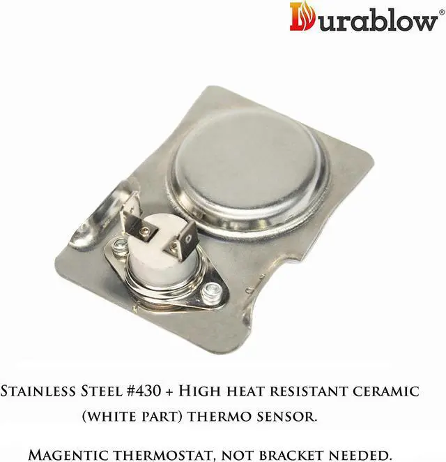 Alt view image 3 of 6 - Durablow MFB TS120 Fireplace Stove Blower Fan Magnetic Ceramic Thermostat Auto Switch on at 120°F (50°C), off at 90°F (32°C) Approx