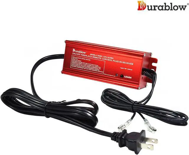 Alt view image 3 of 5 - Durablow TR2001 Gas Fireplace On/Off Remote Control Kit for Millivolt Valve or Electronic Ignition Module (Input 100-240VAC)