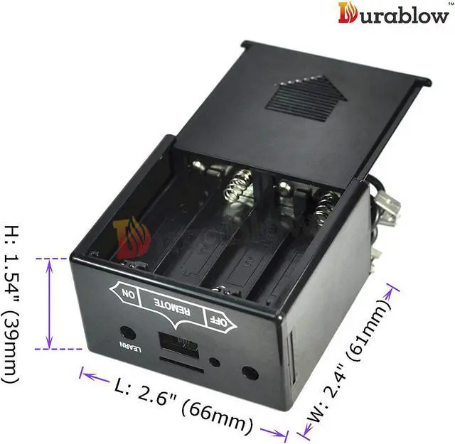 Alt view image 2 of 7 - Durablow TR1003 Gas Fire Fireplace On/Off Remote Control Kit + Thermostat and Timer (On/Off + Timer + Thermostat)